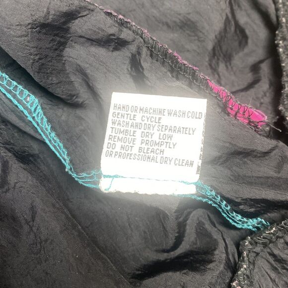 Vintage Windbreaker Women Large Forteza Colorblock Retro Nylon Parachute 80s - Picture 7 of 16